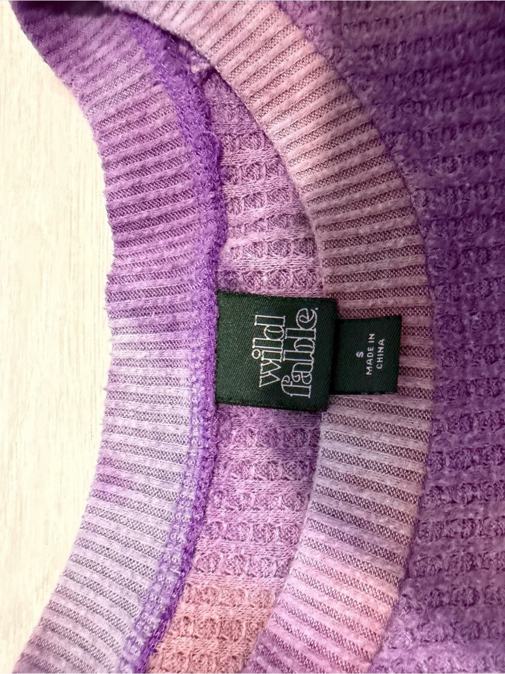 wild fable Purple Tie-Dye Long Sleeve Thermal Top - Picture 2 of 4